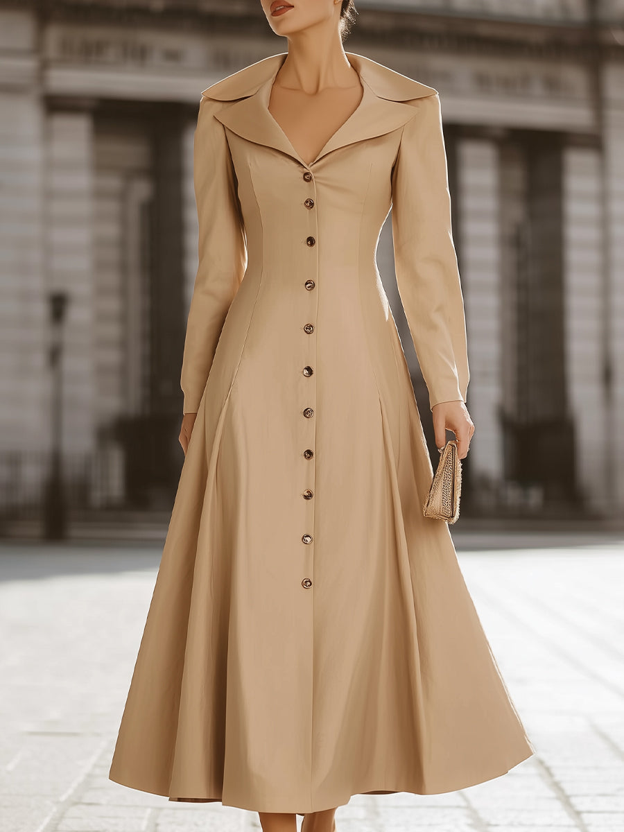 A Line Button Down Dress Button-Down A-Line Dress
