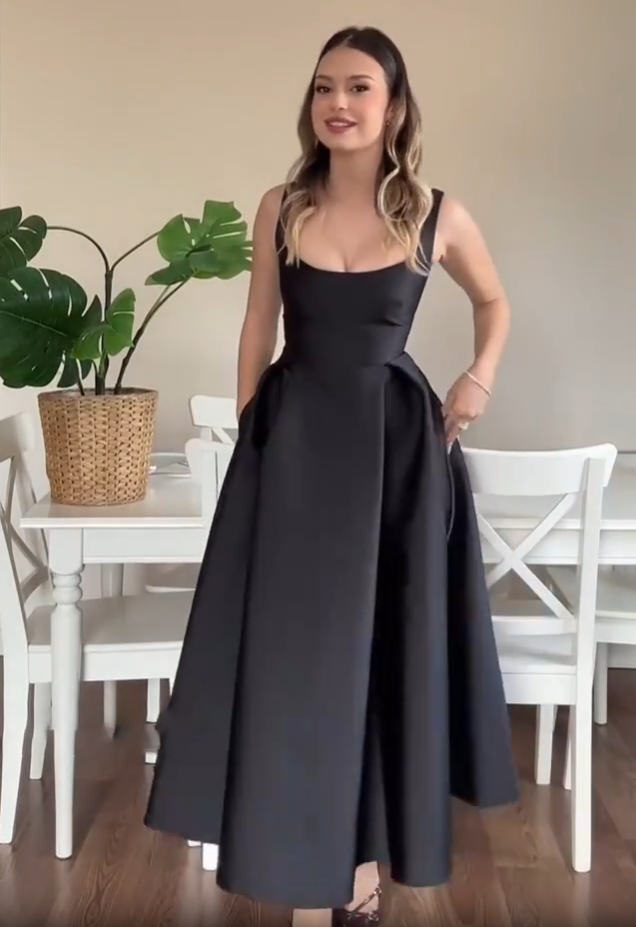 black scoop neck prom dress Jovani D5304 Size 12 Black Satin Fitted Corset Scoop Neck Prom Dress Large Bow Evening Gown Formal