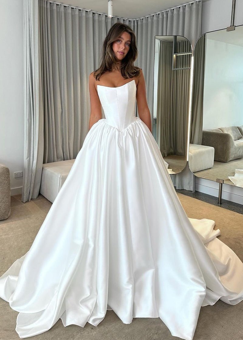 satin wedding dresses ball gown Ayasha