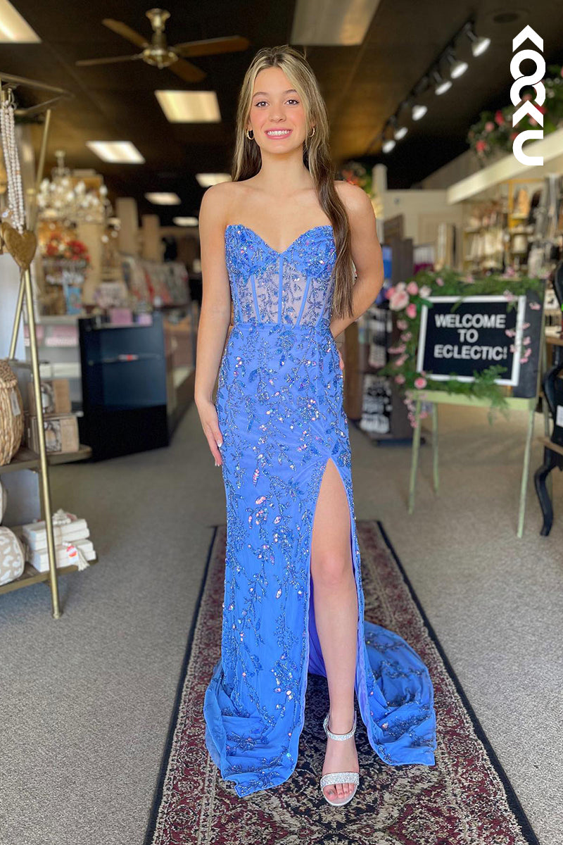 L1285 - Trumpet/Mermaid Off Shoulder Sequined Sleeveless Prom Evening ...