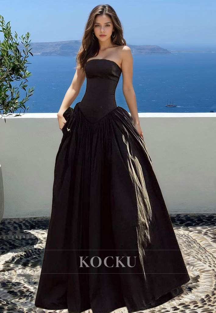 tube top prom dress Sexy Purple Lace Tube Top Beaded Earrings Curled Skirt Prom Dress P327 PreppyDress