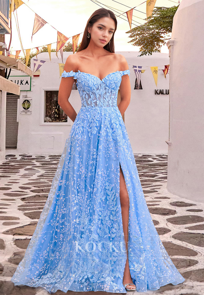 lace prom dress amazon Amazon.com: Lace Appliques Prom Dresses Spaghetti Strap A Line Formal Dress Tulle Sweetheart Evening Gowns with Slit Aqua Blue: Clothing, Shoes & Jewelry
