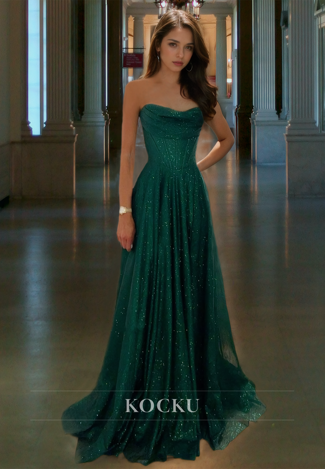 glitter knit prom dress Poly USA 8342